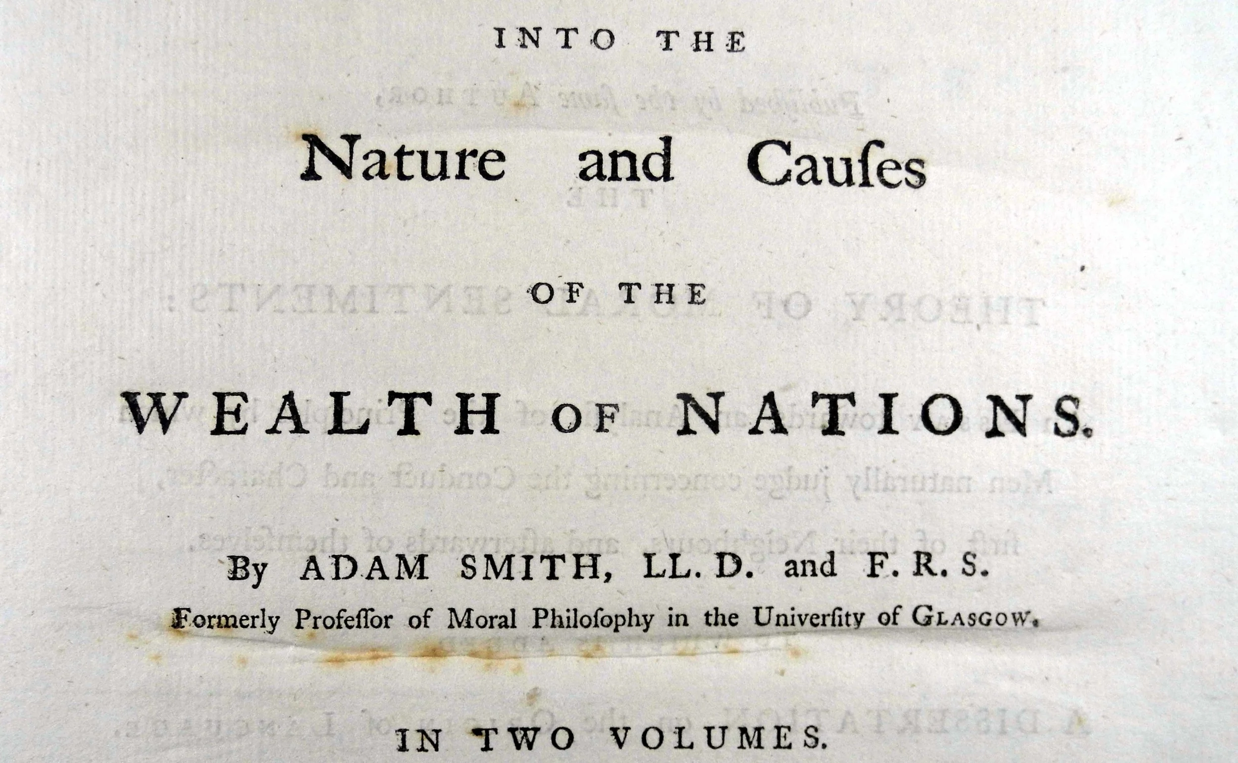 When Did Adam Smith Wrote Wealth of Nations