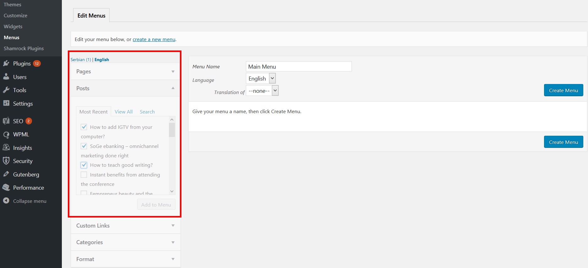 Wordpress Drop Down List