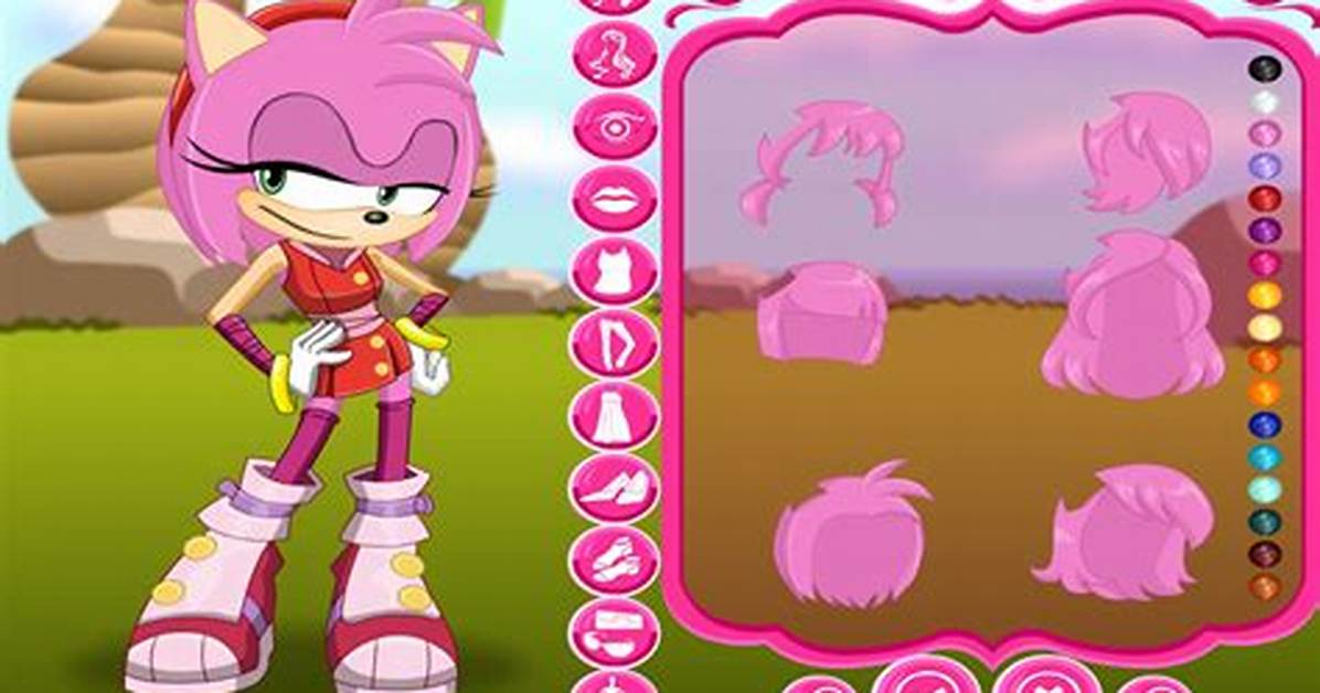Amy Rose Dress up - Sonic Boom Games
