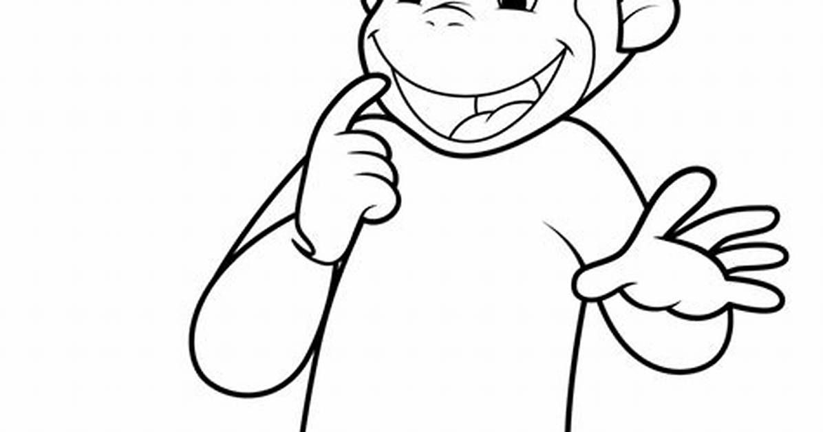 Curious George Online Coloring Page