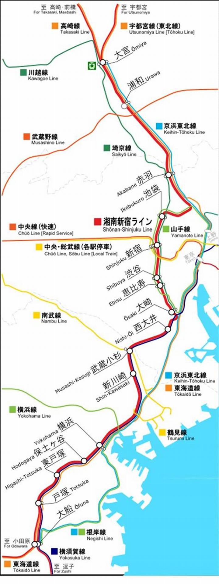湘南新宿ラインはどこで停車する？新宿・主要駅の見どころ