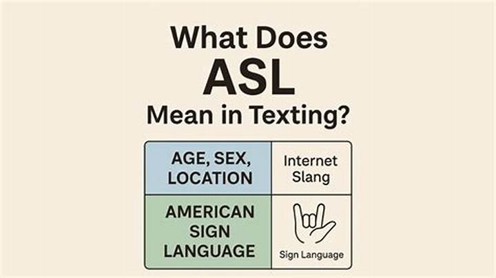 What Does Asl Mean in Text? the Meaning, Origins, and Examples