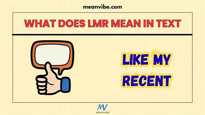 What Does Lmr Mean? the Most Common Uses, Origins, and Meanings