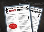 Zombie Apocalypse Quiz - Zombie Games